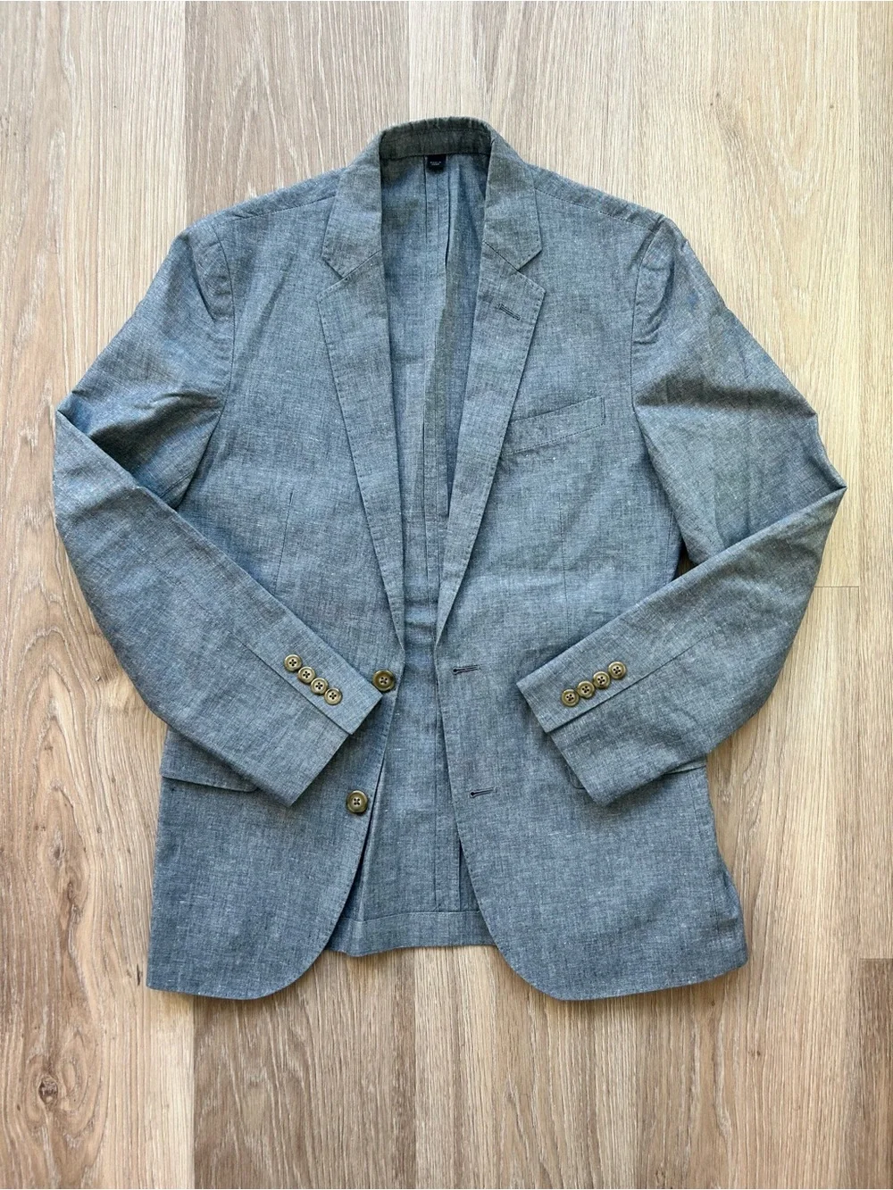 J.Crew Ludlow Slim Fit 2-Piece Unstructured Chambray Cotton Suit